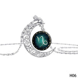 Zodiac Sign Necklace With Chain Astrology Birth Sign Constellation Horoscope