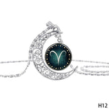 Zodiac Sign Necklace With Chain Astrology Birth Sign Constellation Horoscope