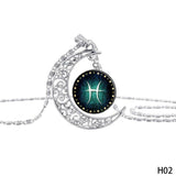 Zodiac Sign Necklace With Chain Astrology Birth Sign Constellation Horoscope