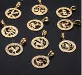Zodiac Sign Necklace With Chain Astrology Birth Sign Constellation Horoscope