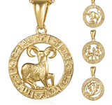 Zodiac Sign Necklace With Chain Astrology Birth Sign Constellation Horoscope
