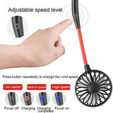 Portable USB Rechargeable Fitness Neckband Fan