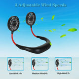 Portable USB Rechargeable Fitness Neckband Fan