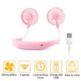 Portable USB Rechargeable Fitness Neckband Fan